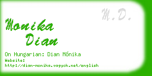monika dian business card